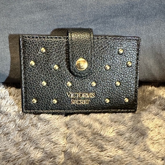 Victoria's Secret Handbags - Victoria’s Secret Black Studded Card Case NWT